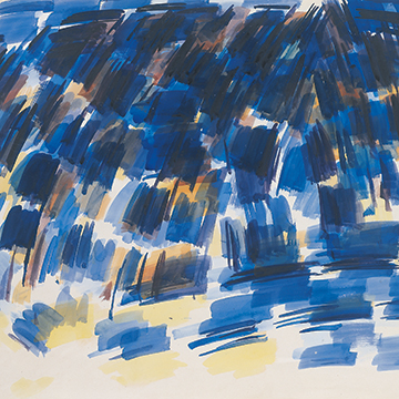 Wilbur Niewald, Mountains II, 1961, Watercolor on paper